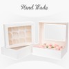 qiqee Auto-pop Up Cupcake Boxes with Window White 40PCS 12
