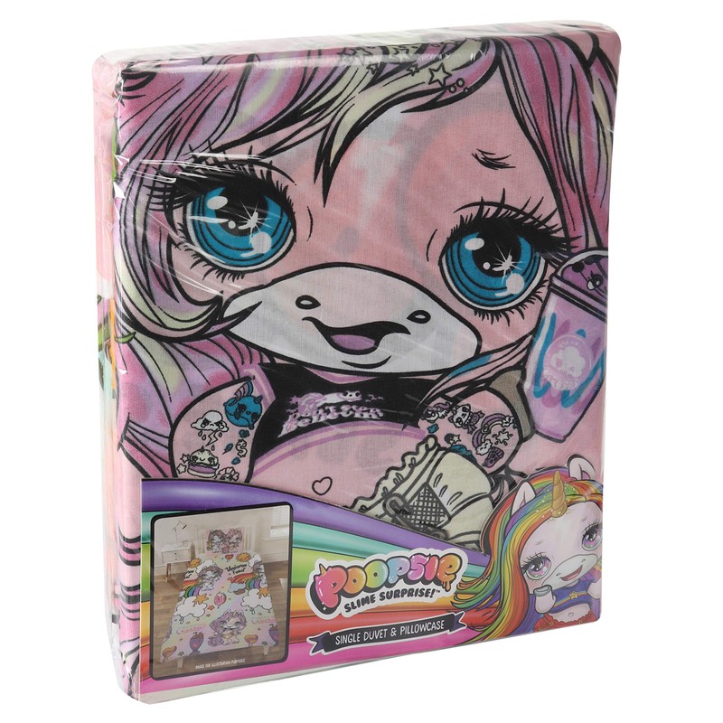 Coco Moon Poopsie Rainbow Unicorn Surprise Reversible Single Duvet Cover