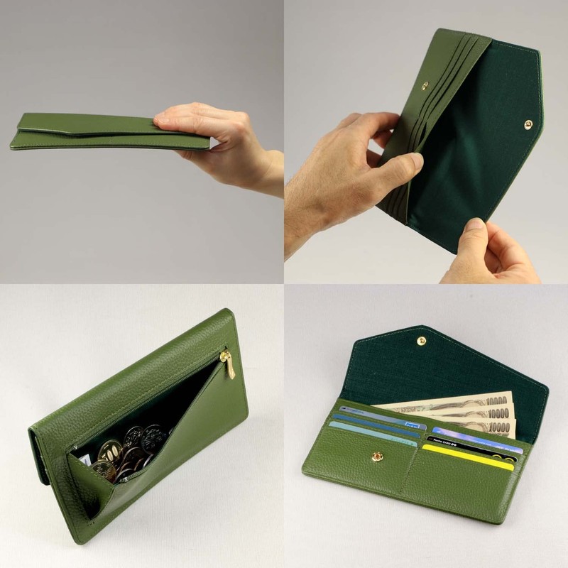 Toyooka Koubou Cowhide Slim Long Wallet 4116, Black