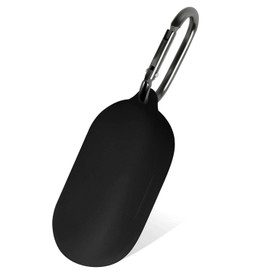 Geiomoo Silicone Case for JBL SoundGear Sense, Protective Cover with Carabiner (Black)