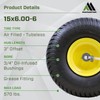 MARASTAR 21426 15x6.00-6 Tire and Wheel Assembly, Replacement Riding Lawn