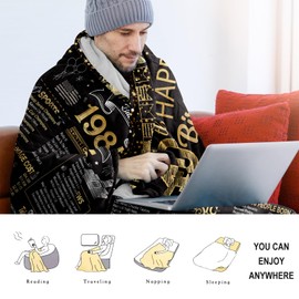 Eslygoily 40th Birthday Gifts for Women Men Funny, Best Gifts for 40 Year Old Women Men, 40 Year Old Birthday Gifts for Women Men, 40th Birthday Gift Ideas, Back in 1985 Birthday Blanket 50 * 60 in