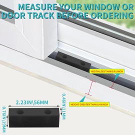3T8O 10 Pcs Window Locks for Vertical and Horizontal Windows, Equipped with 20 Screws，School -Office -Home- Window Limiter - Suitable for Various Effective Safety precautions, (Black, 11mm)