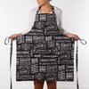 Now Designs Chalkboard Cotton Chef's Kitchen Apron, Black Print 28