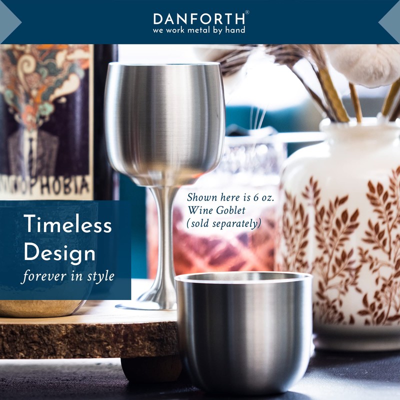 DANFORTH Pewter Jefferson Cup – Handcrafted Pewter Metal Drinking Cup