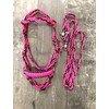 pony bitless bridle horse tack side pull hackamore pink and