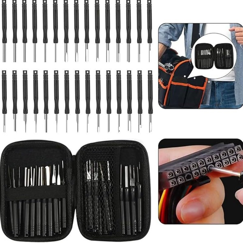 Terminal Removal Tool Kit 30 Pcs Depinning Tool Electrical Connector