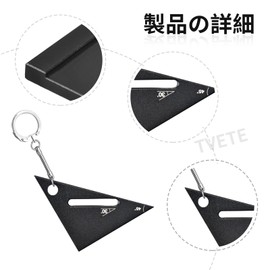 Triangular Ruler, Circular Saw Ruler for Woodworking, Right Angle Ruler, Aluminum Alloy Woodworking Triangle, Small Mini Measuring Tool, Includes Key Holder, Easy to Read Construction Drafting, Strong
