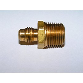 Anderson Metals Brass Tube Fitting, Half-Union, 1/4" Flare x 3/8" Male Pipe