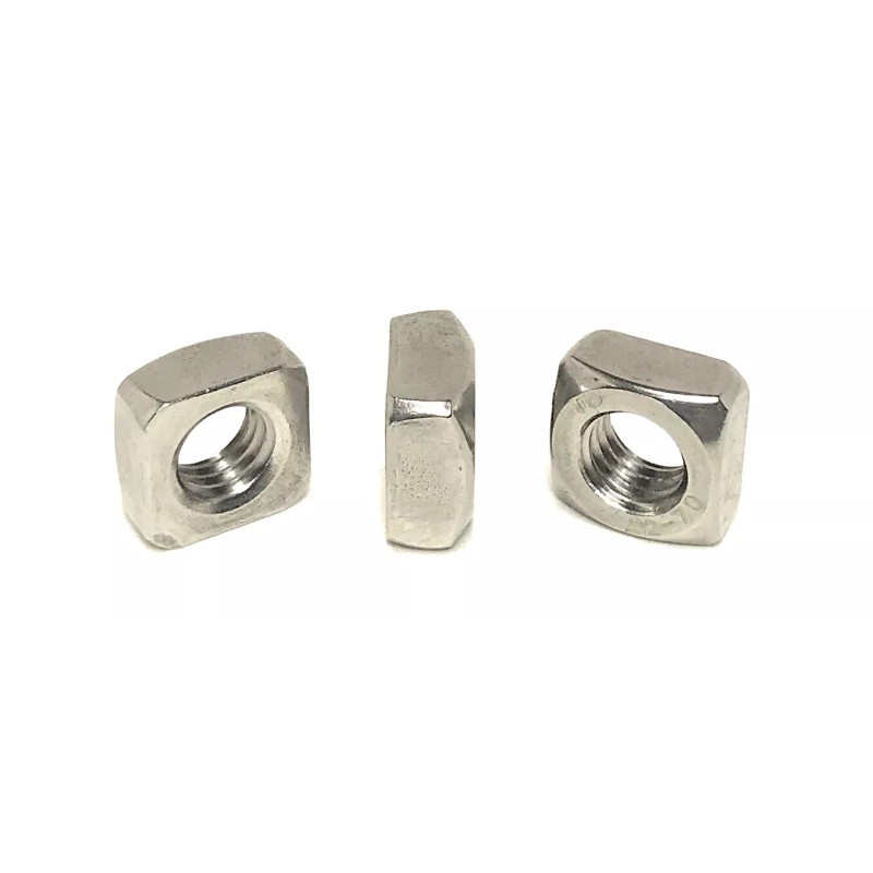 FAS (25) M8-1.25 Stainless Steel Square Nuts A2 DIN557 (25