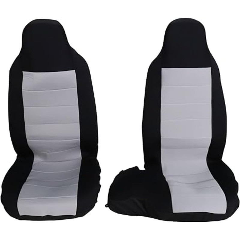Priprilod 2Pcs Front Black & Gray Cloth 60/40 High Back