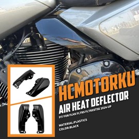 HCmotorku Motorcycle Mid-Frame Air Deflector Heat Shield Fit for Harley Touring Street Glide Road Glide FLHX FLTRX FLTRXSE CVO Limited 2024-UP (Black)