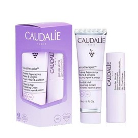 Caudalie Vinotherapist Hand & Nail Repairing Cream, 30ml & Lip Conditioner, 4.5g