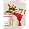 10 Pack Red Cheesecloth Table Runner, 10FT Long Semi-Sheer Gauze