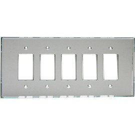 GlassAlike Five Gang Decora Acrylic Mirror Switch Plate