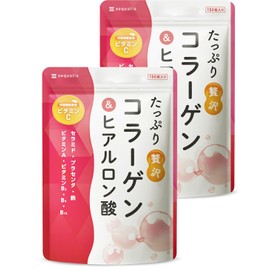 【2袋セット】aequalis たっぷり贅沢 コラーゲン サプリ ヒアルロン酸 プラセンタ ビタミンC 配合 国内製造 30日分