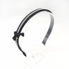 (2 types) Burnaby Slim Black Gold Cubic Ribbon Hairband Silver