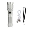 Rechargeable LED Flashlight High Luminous Flux 8000LM Telescopic Zoom Handheld