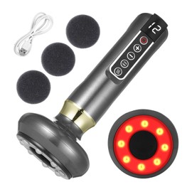 Qiuruoo Handheld Cellulite Massager, 2025 New Upgraded Anti-Cellulite Massage Tool, Rechargeable Body Sculpting Machine for Arms, Legs, Back Used at Home, 12 Suction Modes(Gray)