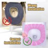 Guojanfon Bathroom Soft Thicker Warmer Stretchable Washable Cloth Toilet Seat