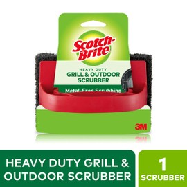 Scotch-Brite Heavy Duty Outdoor Scrubber, Ideal for Concrete, Patio Bricks, BBQ Tools and Charcoal and Gas Grills