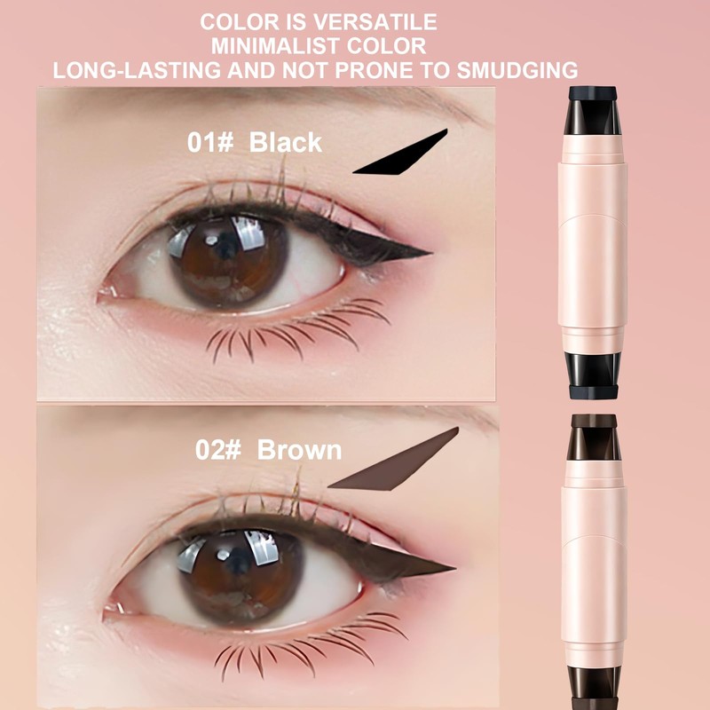 3Pcs Eyeliner Stamp, Precision Eye Makeup Tool for Symmetrical Cat