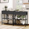 HOOBRO 29.5" Narrow Console Table with 2 Fabric Drawers, Small