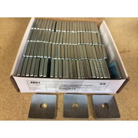 Fasteners Inc. 3/8" x 1-5/8" Strut Bearing Plate Square Washers Steel Zinc for Unistrut Channel - 400
