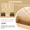 Wooden Planter Box Privacy Screen, 62"x 10"x 65" Freestanding Outdoor