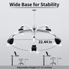 FIRAVOE Office Stool with Wheels (300lbs Capacity) (Adjustable Height 17"-21")