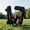 40 Inch Black Number 7 Balloon Jumbo Giant Happy 17th