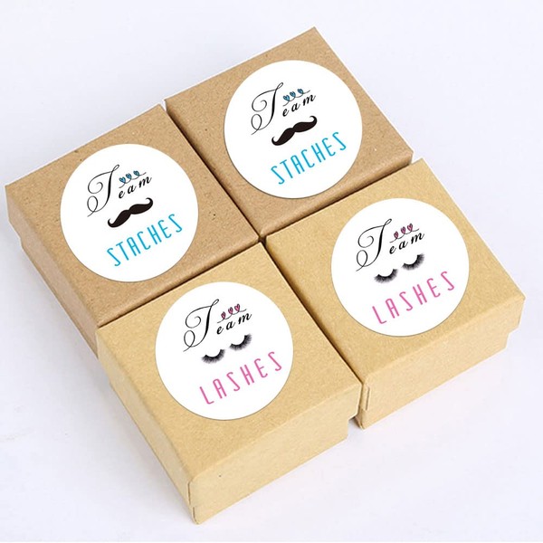ZLKAPT 60pcs Team Lashes and 60pcs Team Staches Gender Team