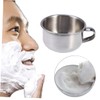FOMIYES 1pc Stainless Steel Shaving Bowl with Handle Durable Razor