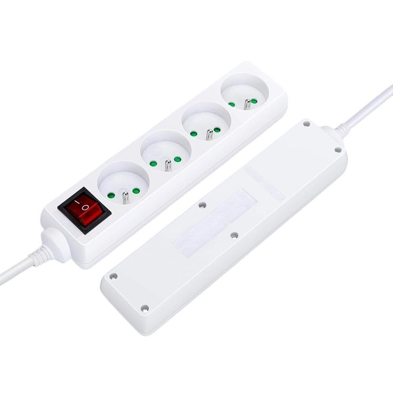 4-Way Power Strip with Switch – 230V – 16A –