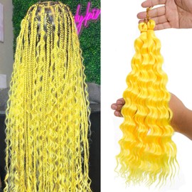 CTRLALT Purple Ocean Wave Braiding Hair 16 Inch Curly Braiding hair Wet and Wavy Braiding Hair Ocean Wave Crochet Hair Extensions(16inch, 2pack, Purple)