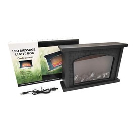 Hzemci Simulation Fireplace Lantern - Home LED Faux Fireplace, USB Or Battery-Charged Tabletop Fireplace, Decorative Fireplace That Simulates 3D Flame (33CMx21CMx8.5CM)