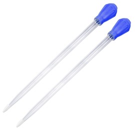 Gostur 17.7inch Aquarium Siphon/Fish Feeder/Tank Cleaner/Coral Feeding Tube/Water Changer/Waste Remover Clean Tool/Gravel Cleaning/Aquatic Long Pipette Syringe/Axolotl Reef Accessories (2 Packs)