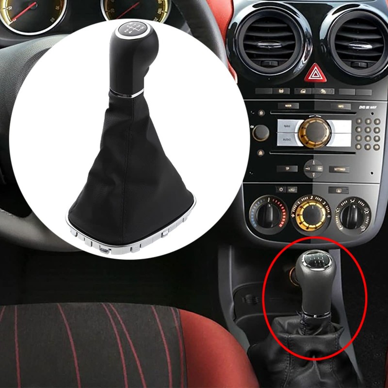 KASturbo 5-Speed Gear Knob Compatible with Opel Corsa D 2006-2014