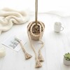 LJY 4 Wood Bead Garlands with Tassels, 2 Long and