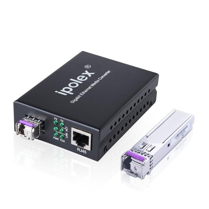 1 Pair 1.25G Gigabit Optical Media Converter Single Mode Single