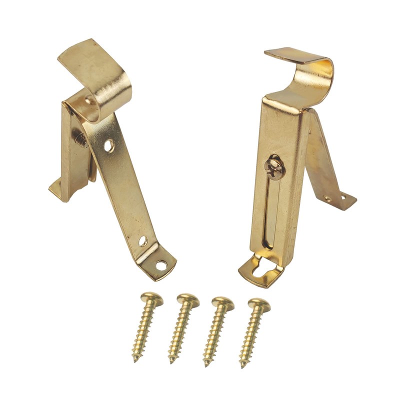 Kowibcl 2Pcs Adjustable Curtain Rod Bracket for 9/16 inch Diameter