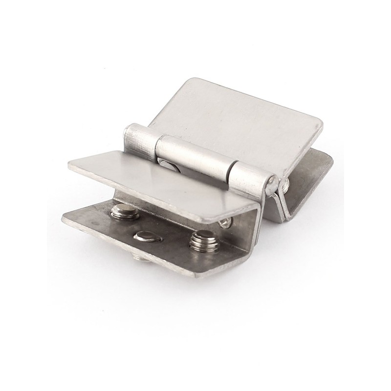 Sourcingmap Shower Door Metal Glass-to-Glass Clamp Clip Hinge for 8mm