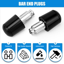 BREDUXSER 2pcs Schwarz Motorrad Lenkergriffe Bar Ends 22mm 7/8'' Universal Für MT01 MT-01 MT03 MT-03 MT07 MT-07 MT09 MT-09 MT10 MT-10 SP MT125 MT-125