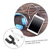 Outanaya 2pcs Y Shaped Audio Port Adapter Dual Headphone Splitter