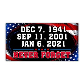BAVAHA [7.5"x3.75",] Never Forget January 6 Bumper Sticker Vote Democrat Save Democracy Car Sticker US Presidential Election Decal Polictical Bumper Sticker Gifts Vinyl Decal for Car Truck Vehicle