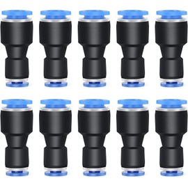 TAILONZ PNEUMATIC 10 pieces: External diameter 0.2 x 0.3 inch (6 mm) x outer diameter 0.3 inch (8 mm) direct pipe and push type pneumatic connector PG6-8