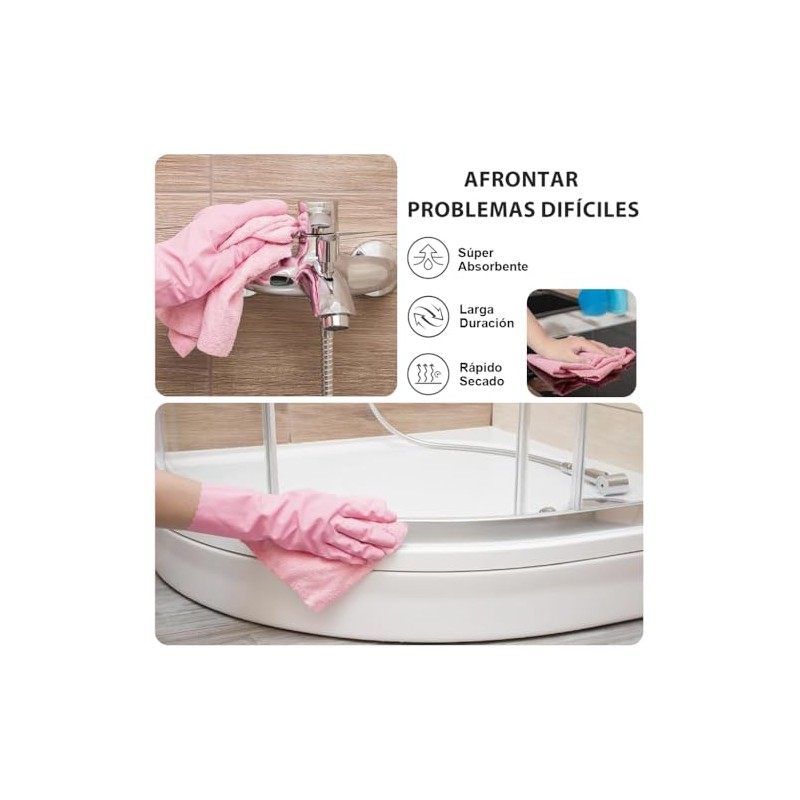 HASTHIP® Rollo de Toallas Microfibra, 50 Paños de Limpieza Reutilizables