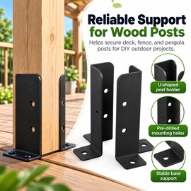 Adjustable Post Anchor Bracket for Wood Supports – Reversible Stainless Steel Base for Pergolas, Fences & Courtyard Projects
