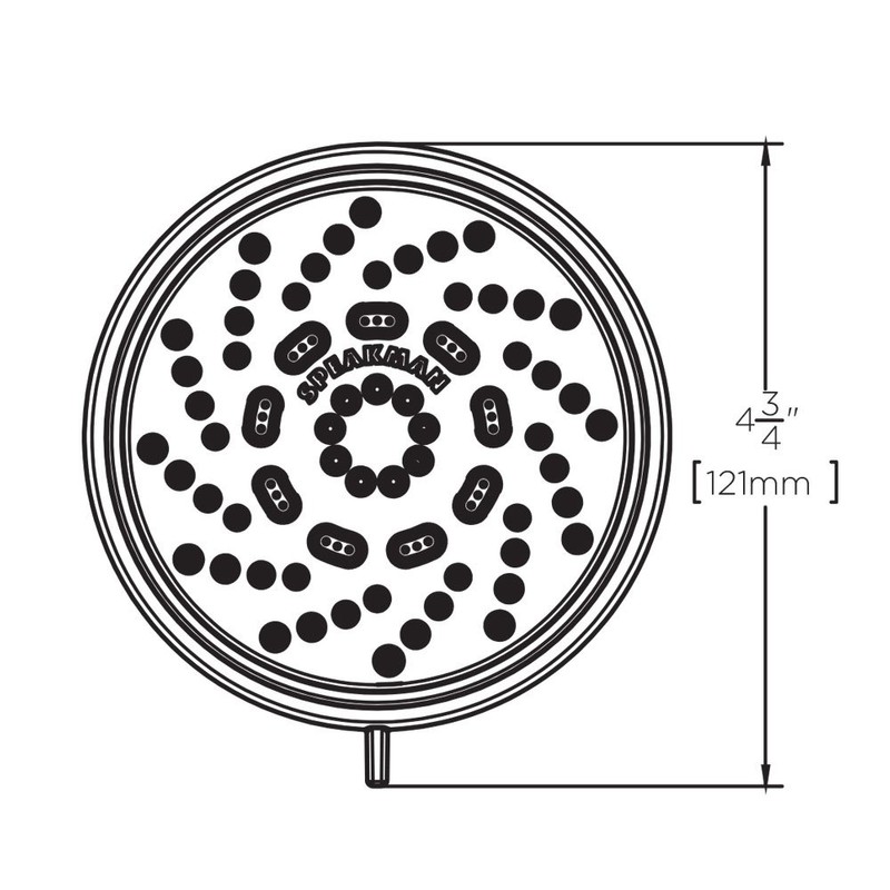 Speakman Echo S-4200-E2 2.0 gpm Low Flow Multi-Function Shower Head,