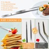 4 PCS Kitchen Fine Tweezer Set, 2 PCS Round &